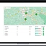 Mobile Green app displaying the water levels in the planters